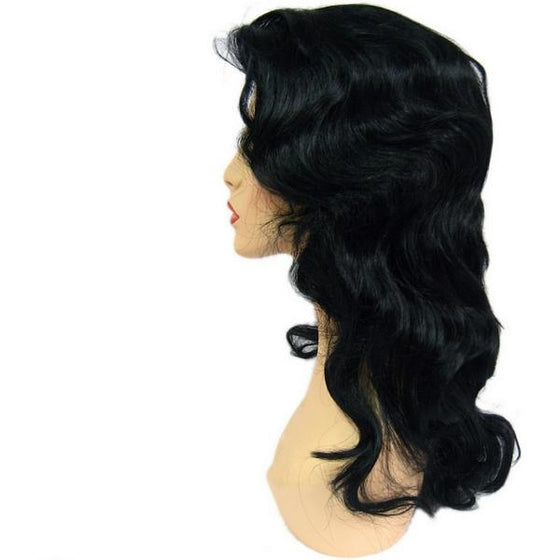 WG-049 Black Luscious Wavy Maria Wig - DisplayImporter