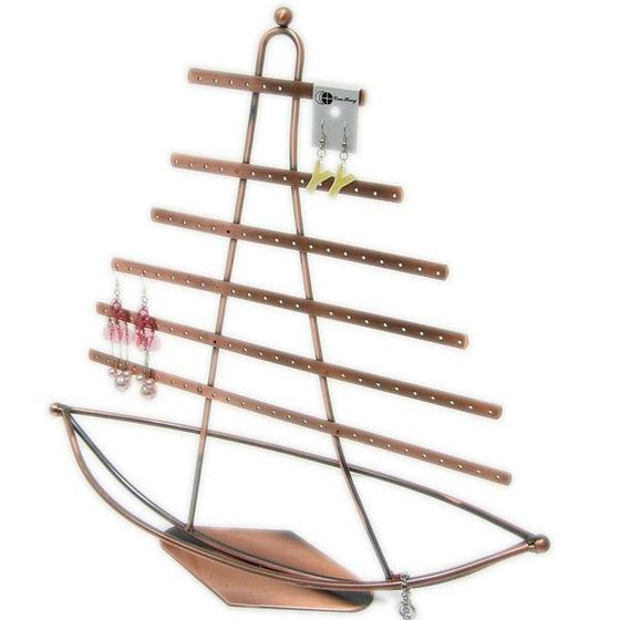 DS-150 Nautical Theme, Ship in Sail Jewelry Display/Organizer  - DisplayImporter.com