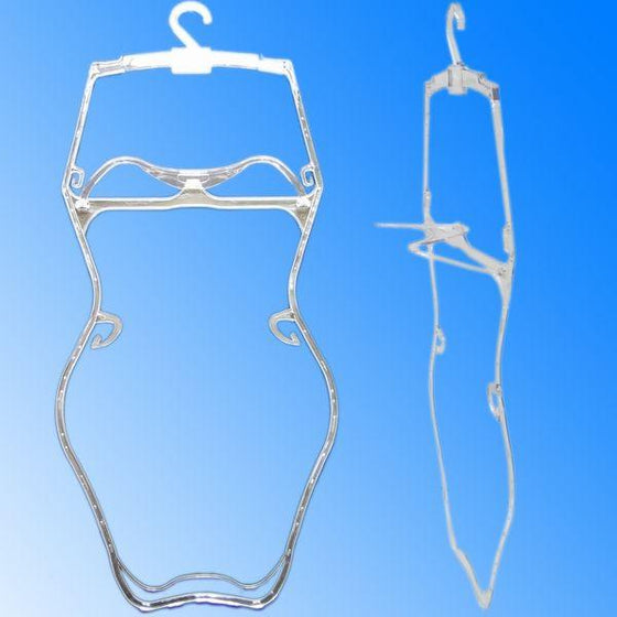HG-015 Clear Economy 3 Dimensional Plastic Frame Swimsuit, Bikini, Lingerie Hanger  - DisplayImporter.com