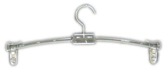 HG-020 Simple Clear Clip Style Bra/Panties Hanger - Pack of 50  - DisplayImporter.com