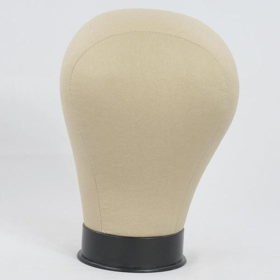 Millinery Canvas Cork Mannequin Wig/Hat Block Head with Mounting Hole