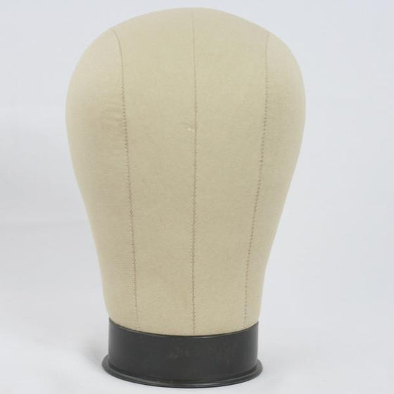 Millinery Canvas Cork Mannequin Wig/Hat Block Head with Mounting Hole