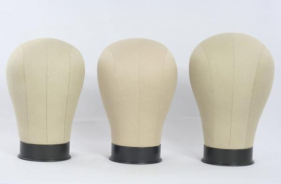 Millinery Canvas Cork Mannequin Wig/Hat Block Head with Mounting Hole