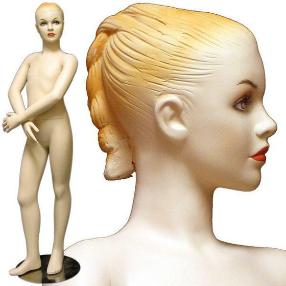 MN-087 Young Teenage Girl Mannequin in Dance Pose 4' 7"  - DisplayImporter.com