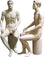 MN-110 Men's Full Size Sitting Mannequin with Pedestal  - DisplayImporter.com - 2