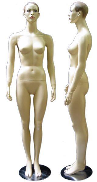 MN-131 Full Size Female Standing Mannequin with Arms Straight Down Fleshtone - DisplayImporter.com - 2