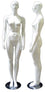 MN-131 Full Size Female Standing Mannequin with Arms Straight Down White - DisplayImporter.com - 3