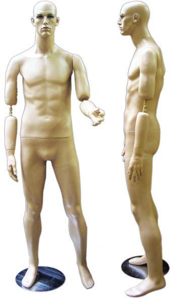 MN-136 Full Size Male Mannequin with Flexible Arms  - DisplayImporter.com - 2