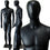 MN-145 Full Size Male Mannequin with Abstract Face Black - DisplayImporter.com - 2