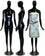 MN-165 Colorful Glossy Abstract Female Mannequin Glossy Black - DisplayImporter.com - 2