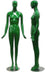 MN-165 Colorful Glossy Abstract Female Mannequin Glossy Green - DisplayImporter.com - 4