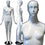 MN-165 Colorful Glossy Abstract Female Mannequin Glossy White - DisplayImporter.com - 9