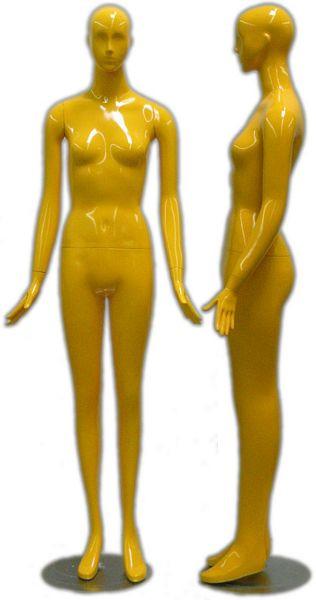 MN-165 Colorful Glossy Abstract Female Mannequin Glossy Yellow - DisplayImporter.com - 10