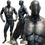 MN-180 Muscle Bodybuilder Mannequin in Tone & Flex Pose Black - DisplayImporter.com - 2