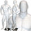 MN-180 Muscle Bodybuilder Mannequin in Tone & Flex Pose White - DisplayImporter.com - 4