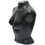 MN-188 Armless Round Body Plastic Female Upper Torso Black - DisplayImporter.com - 2