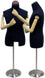 MN-204 Male Dress Form with Flexible Arms and Finger Joints Black Velvet - DisplayImporter.com - 3