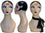 MN-225 Colorful Vintage Style Female Mannequin Head Form  - DisplayImporter.com - 2