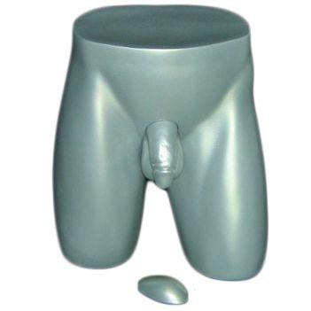 MN-231 Male Buttocks Form - Anatomically Correct with Interchangeable Part Silver - DisplayImporter.com - 4