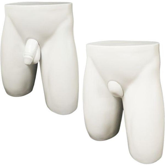 MN-231 Male Buttocks Form - Anatomically Correct with Interchangeable Part White - DisplayImporter.com - 5