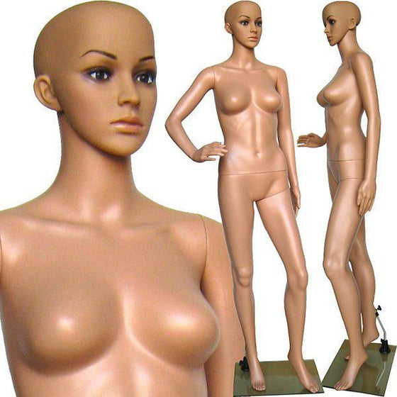 MN-234 Plastic Ladies Full Size Mannequin with Removable Head  - DisplayImporter.com