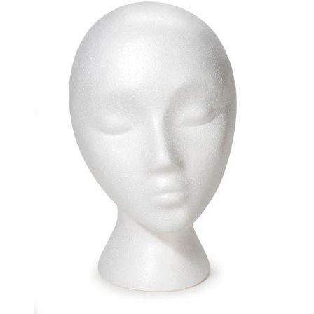 MN-324 Female Styrofoam Abstract Mannequin Head  - DisplayImporter.com