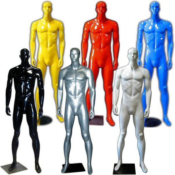 MN-333 Colorful Glossy Abstract Male Mannequin  - DisplayImporter.com - 1