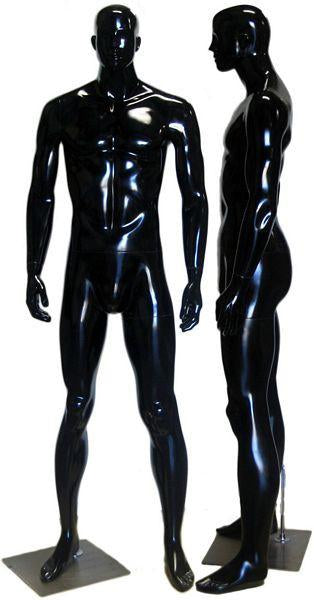 MN-333 Colorful Glossy Abstract Male Mannequin Glossy Black - DisplayImporter.com - 2