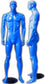 MN-333 Colorful Glossy Abstract Male Mannequin Glossy Blue - DisplayImporter.com - 3