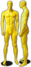 MN-333 Colorful Glossy Abstract Male Mannequin Glossy Yellow - DisplayImporter.com - 7