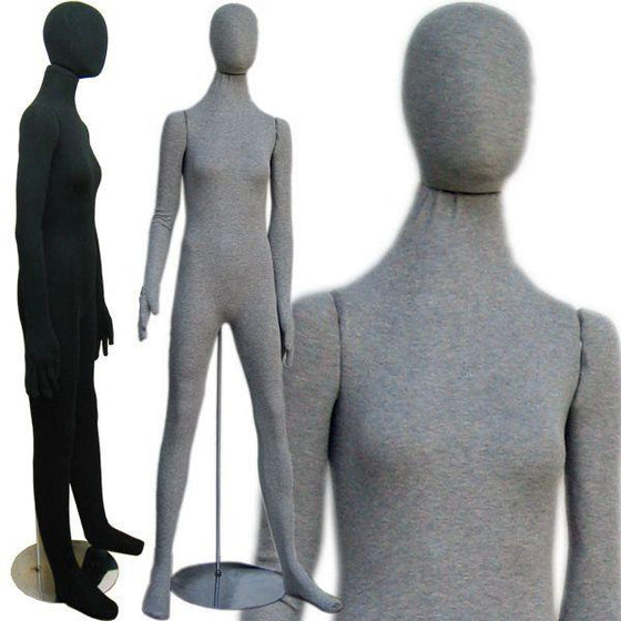 MN-402 Soft Flexible Female Body Form with Egg Head  - DisplayImporter.com - 1