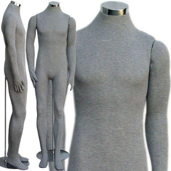 MN-405 Soft Flexible Headless Male Body Form  - DisplayImporter.com
