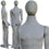 MN-407 Soft Flexible Male Body Form with Egg Head Grey - DisplayImporter.com - 2