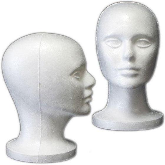 MN-408 Female Styrofoam Mannequin Head  - DisplayImporter.com