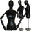 MN-602 Ladies Egghead Dress Form with Articulate Arms Black Leatherette - DisplayImporter.com - 2