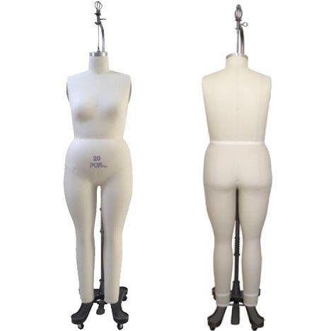 PMP-612L Industry Pro Pinnable Ladies Full Body Form with Hip - Plus Size  - DisplayImporter.com