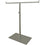 RK-014 Brushed Chrome 2 Arms Jewelry/Scarf T-Bar Display Stand with Adjustable Height - DisplayImporter