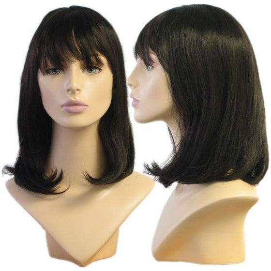 WG-018 Soft Look Black Alley Wig  - DisplayImporter.com